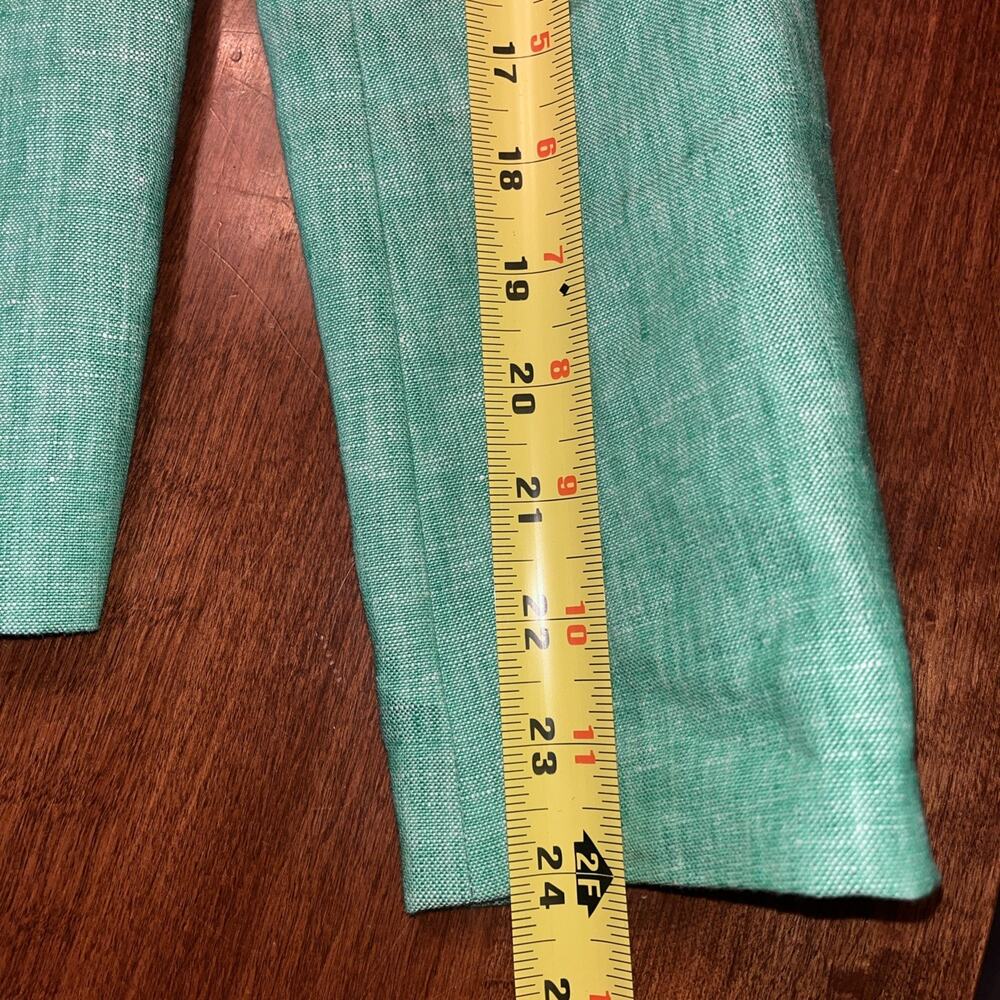 J Crew Jacket Womens 4 Green Blazer Campbell Linen Anchor Buttons - Picture 6 of 6